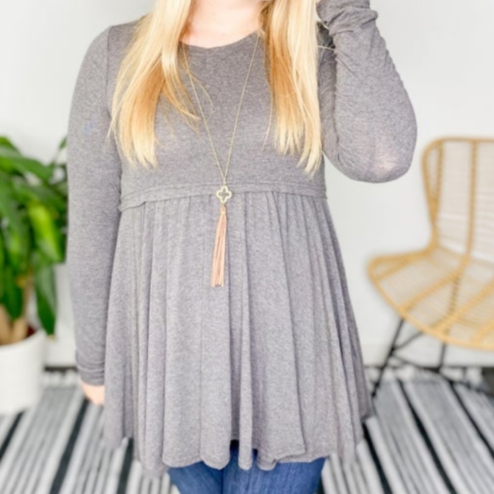 Easel Babydoll Blouse